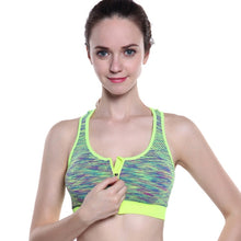 Load image into Gallery viewer, Fitness Sports Bra With Front Zipper