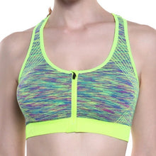 Load image into Gallery viewer, Fitness Sports Bra With Front Zipper