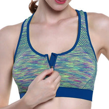 Load image into Gallery viewer, Fitness Sports Bra With Front Zipper